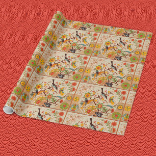 Birds and Butterflies Wrapping Paper