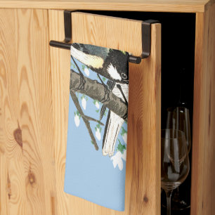 Birds and Cherry Blossoms Ohara Koson Tea Towel