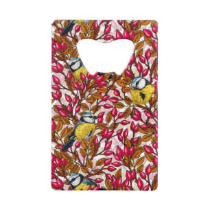 Birds and dog rose hips