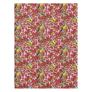 Birds and dog rose hips tablecloth