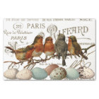 Birds and Eggs Vintage French City Names Decoupage