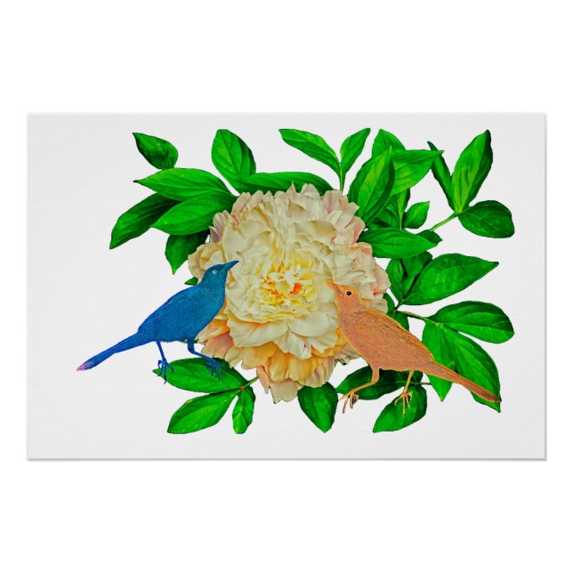 Birds and Flower Poster (Front)