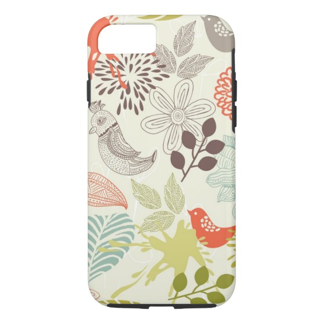 birds and flowers Case-Mate iPhone case (Back)