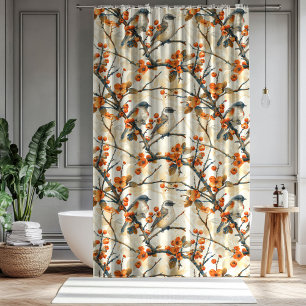 Birds and Flowers Curtain Fall Gift for Their Nest