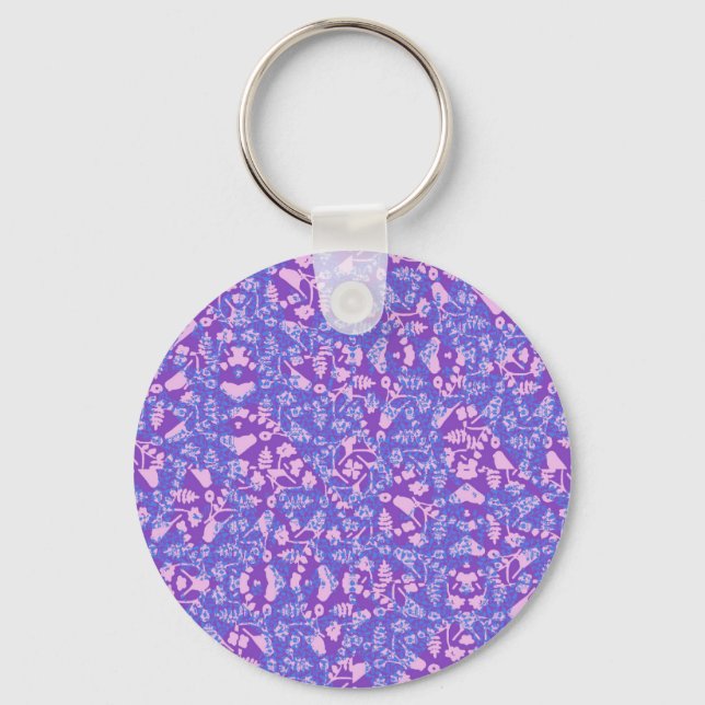Birds And Flowers Key Ring (Front)