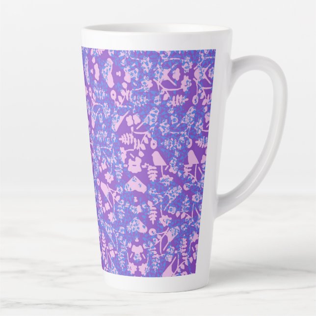 Birds And Flowers Latte Mug (Right)