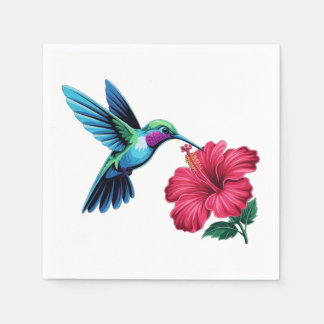 Birds and flowers napkin