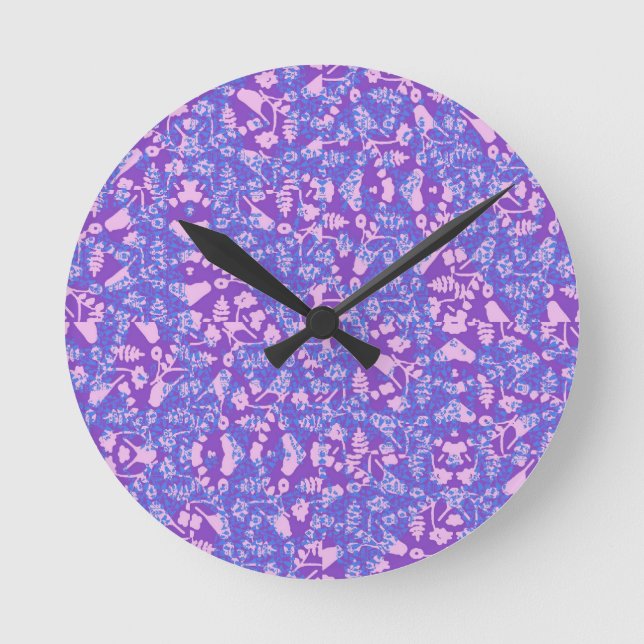 Birds And Flowers Round Clock (Front)