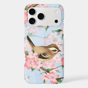 Birds and flowers. Spring gardern pattern