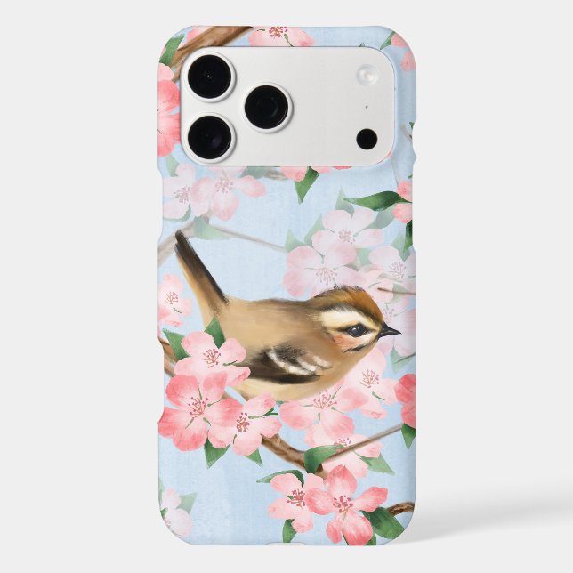 Birds and flowers. Spring gardern pattern (Back)
