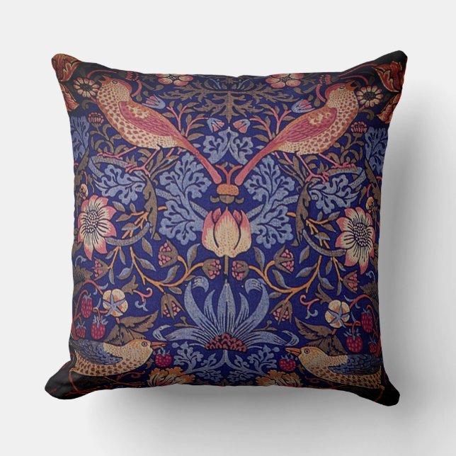 Birds and Flowers Tapestry Cushion (Front)