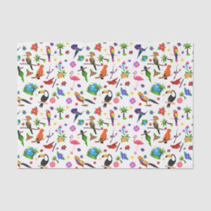 Birds and Flowers Tissue Paper