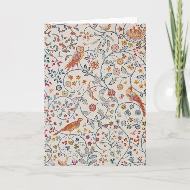 Birds and Flowers, William Morris Card (Front)