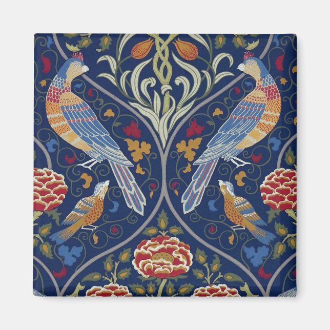 Birds and Flowers, William Morris Magnet (Front)