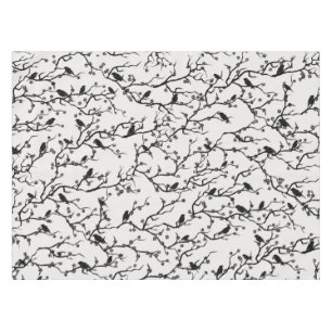 Birds and Sakura Branches Japanese Painting Tablecloth
