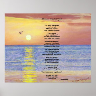 BIRDS AND SHIPS AND CLOUDS OCEAN COLLECTIBLE POEM POSTER
