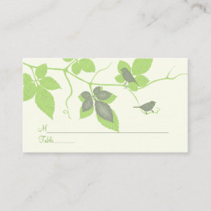 Birds and Vines Special Occasion Place Card