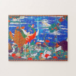Birds, Animals, and Flowering Plants(Left) Jakuchū Jigsaw Puzzle