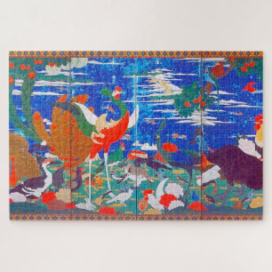 Birds, Animals, and Flowering Plants(Left) Jakuchū Jigsaw Puzzle