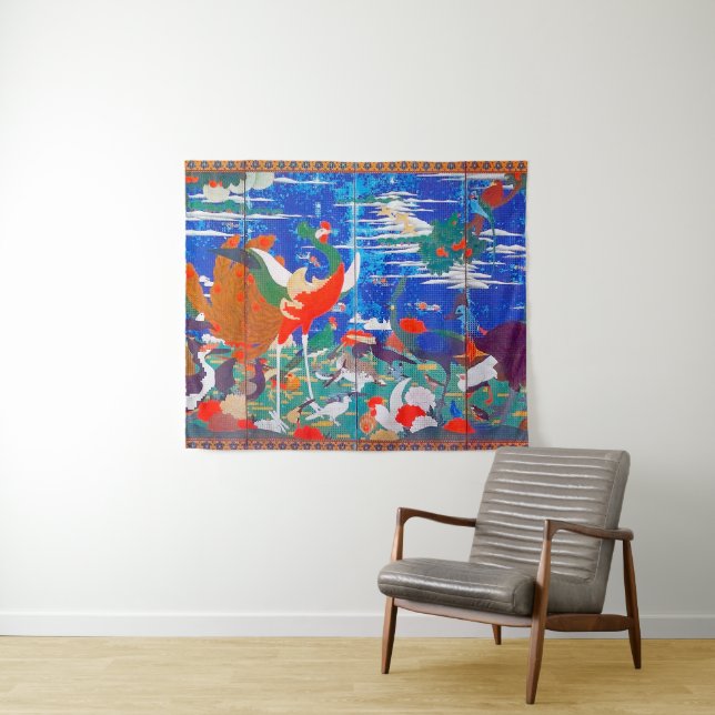 Birds, Animals, and Flowering Plants(Left) Jakuchū Tapestry (In Situ (Horizontal))