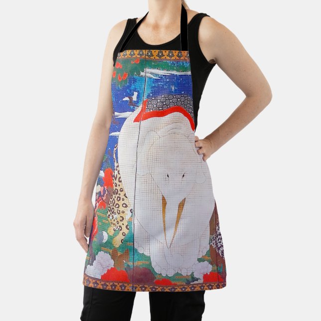 Birds, Animals, and Flowering Plants(Right)Jakuchu Apron (Insitu)