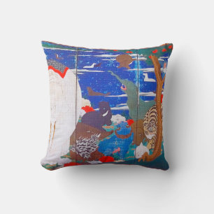 Birds, Animals, and Flowering Plants(Right)Jakuchu Cushion