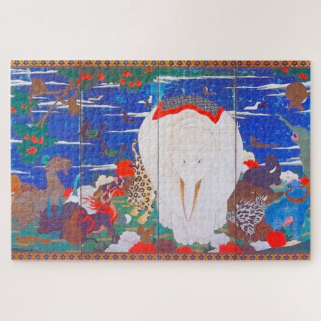 Birds, Animals, and Flowering Plants(Right)Jakuchu Jigsaw Puzzle (Horizontal)