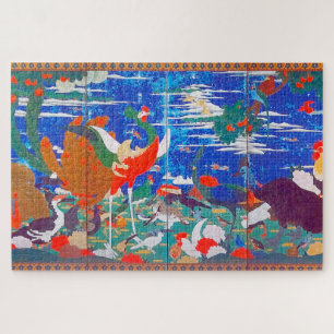 Birds, Animals, & Flowering Plants (Left) Jakuchū Jigsaw Puzzle