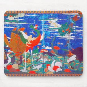 Birds, Animals, & Flowering Plants (Left) Jakuchū Mouse Pad