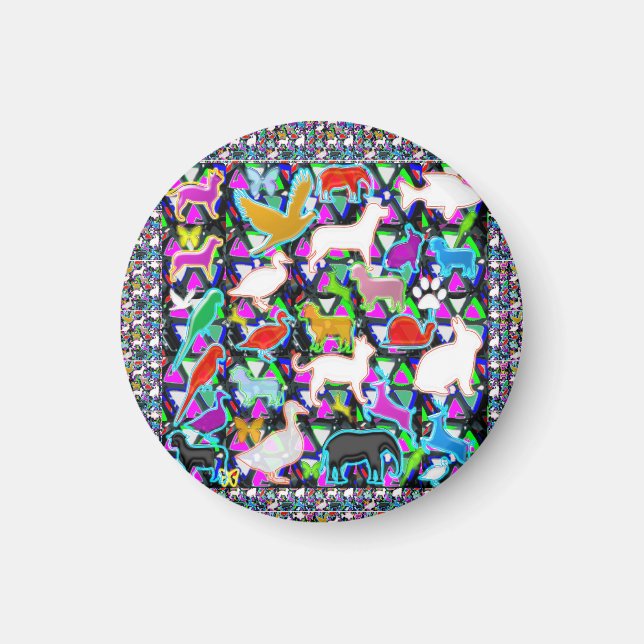 Birds Animals Pets Kids Children Magnet (Front)