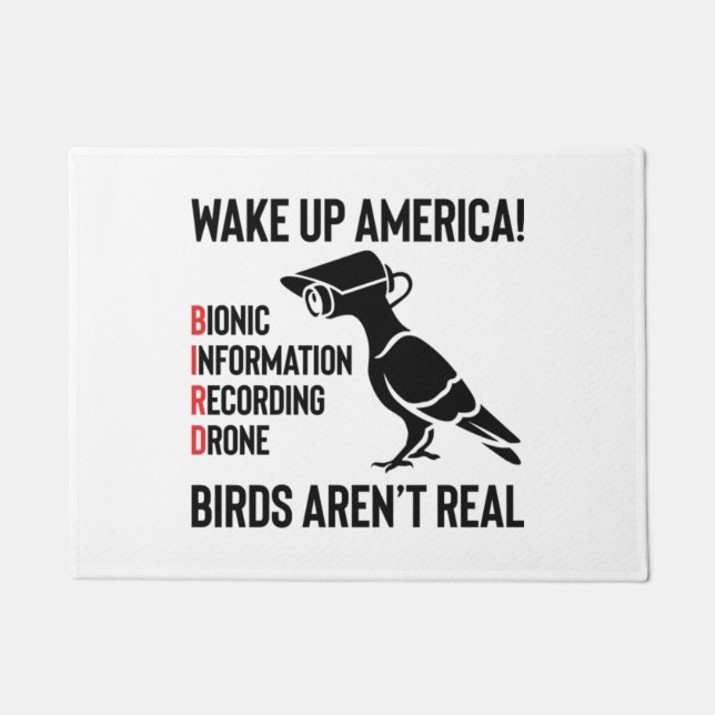 Birds Are Not Real - If It Flies, It Spies Doormat (Front)