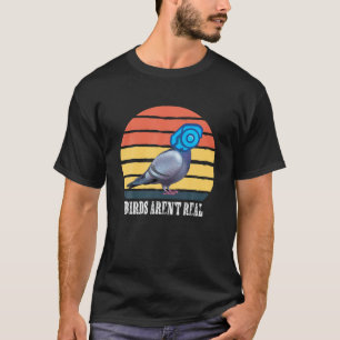 Birds Are Not Real Retro Funny Bird Watching Spies T-Shirt