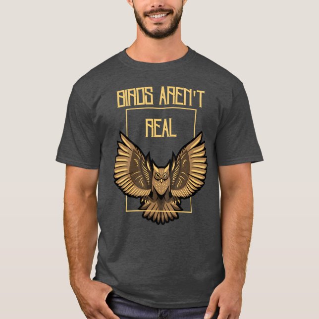 Birds Arennot Real retro T-Shirt (Front)