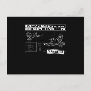 Birds Aren't Real - Funny Birdwatching Postcard