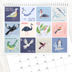 Birds Around the World Art Calendar