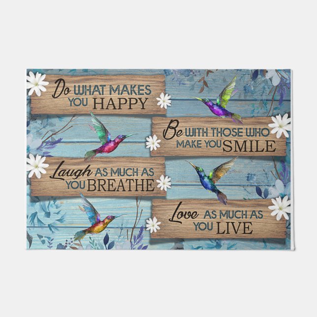 Birds Basic Welcome Rug , Housewarming Gift (Front)