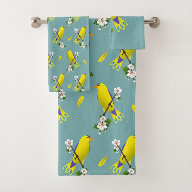 Birds Bath Towel Set (Insitu)