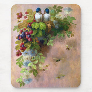 Birds Bees and Berries Fine Art Mouse Pad
