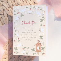Birds & Berries Girl Baby Shower Thank You