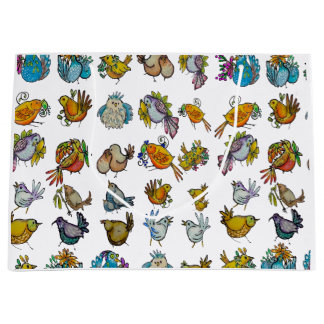 Birds & Birdies Baby Blanket Large Gift Bag