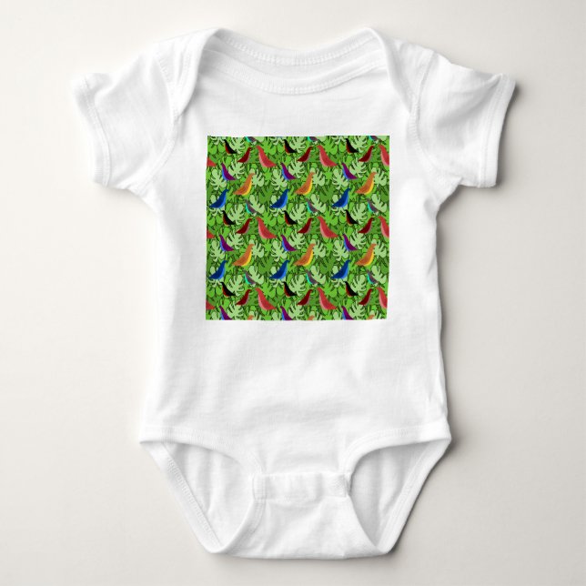 Birds, Birds, Birds  Baby Bodysuit (Front)