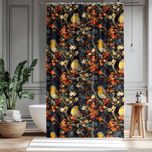 Birds & Blooms Curtain Autumn Gift for Their Home (Birds & Blooms Curtain Autumn Gift for Their Home)
