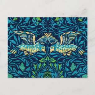 Birds blue by William Morris Postcard