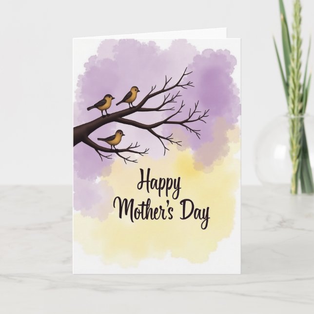 Birds Branch Mothers Day Card (Front)