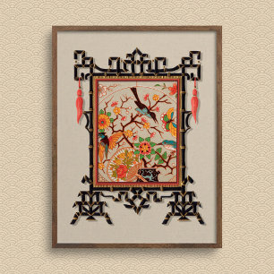 Birds & Butterflies Art Print