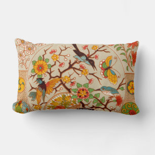 Birds & Butterflies Lumbar Pillow