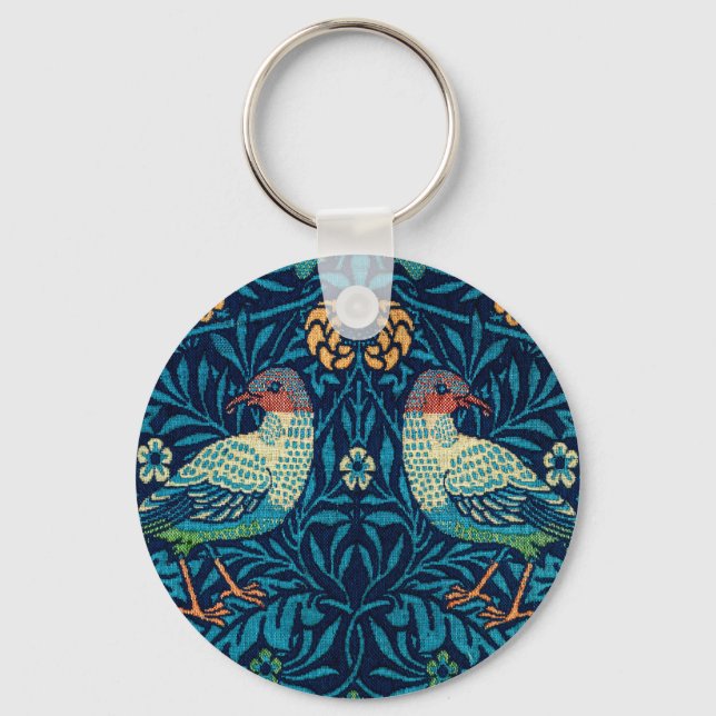 Birds by William Morris   Key Ring (Front)