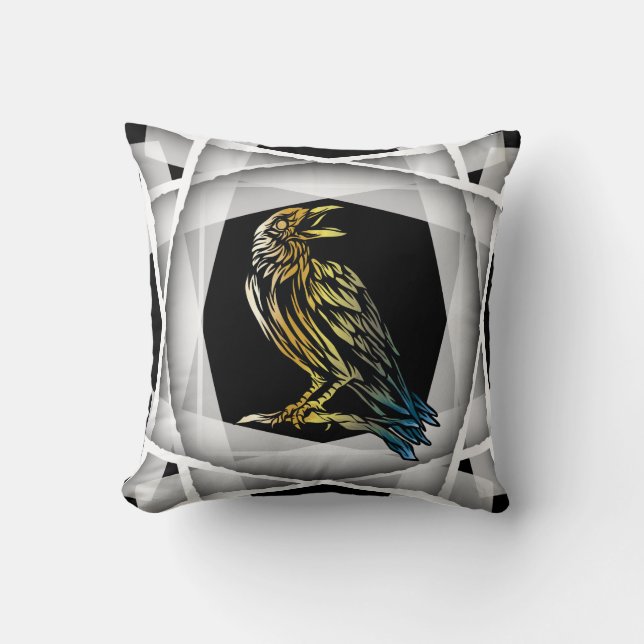 Birds, Crows and Ravens Cushion (Front)