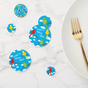 Birds Cute Colourful Spring Kid's Birthday Confetti