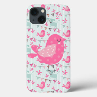 Birds, Dogs, Banners, Flowers iPhone 13 Case